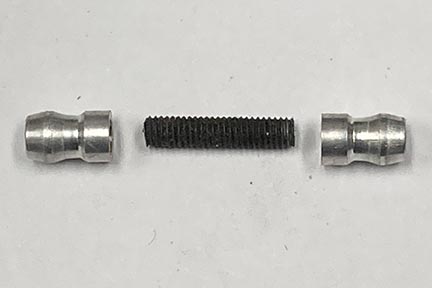 two spark plug caps and 4mm all thread for handle